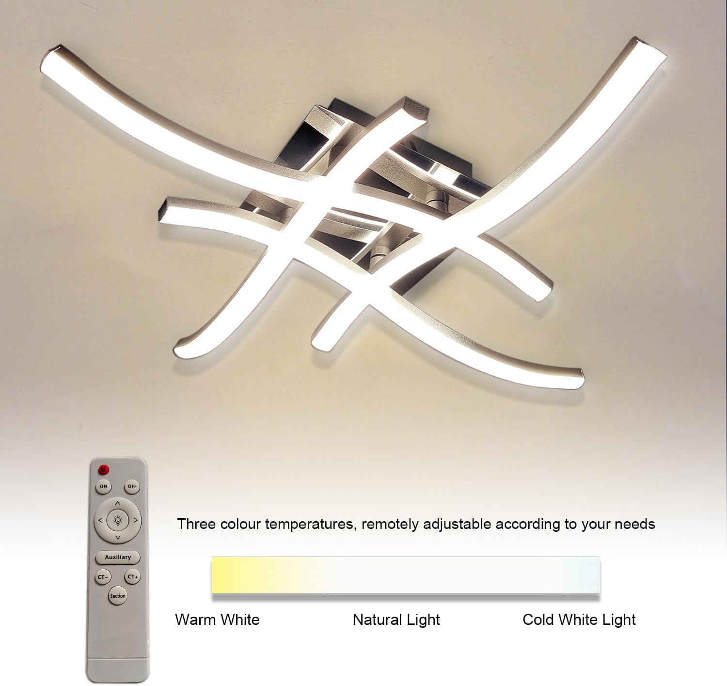 Sweier Plafoniera LED Dimmerabile 28W con Telecomando - immagine 7