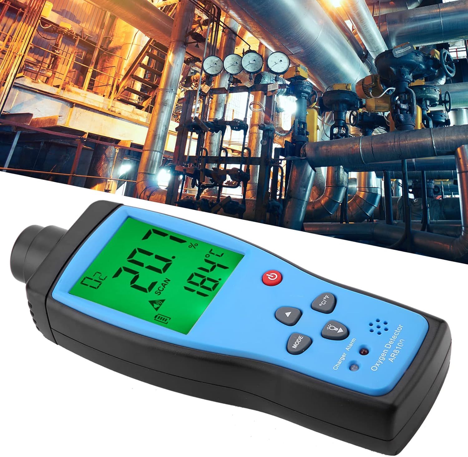 Rilevatore di Ossigeno Portatile con Display LCD - immagine 4