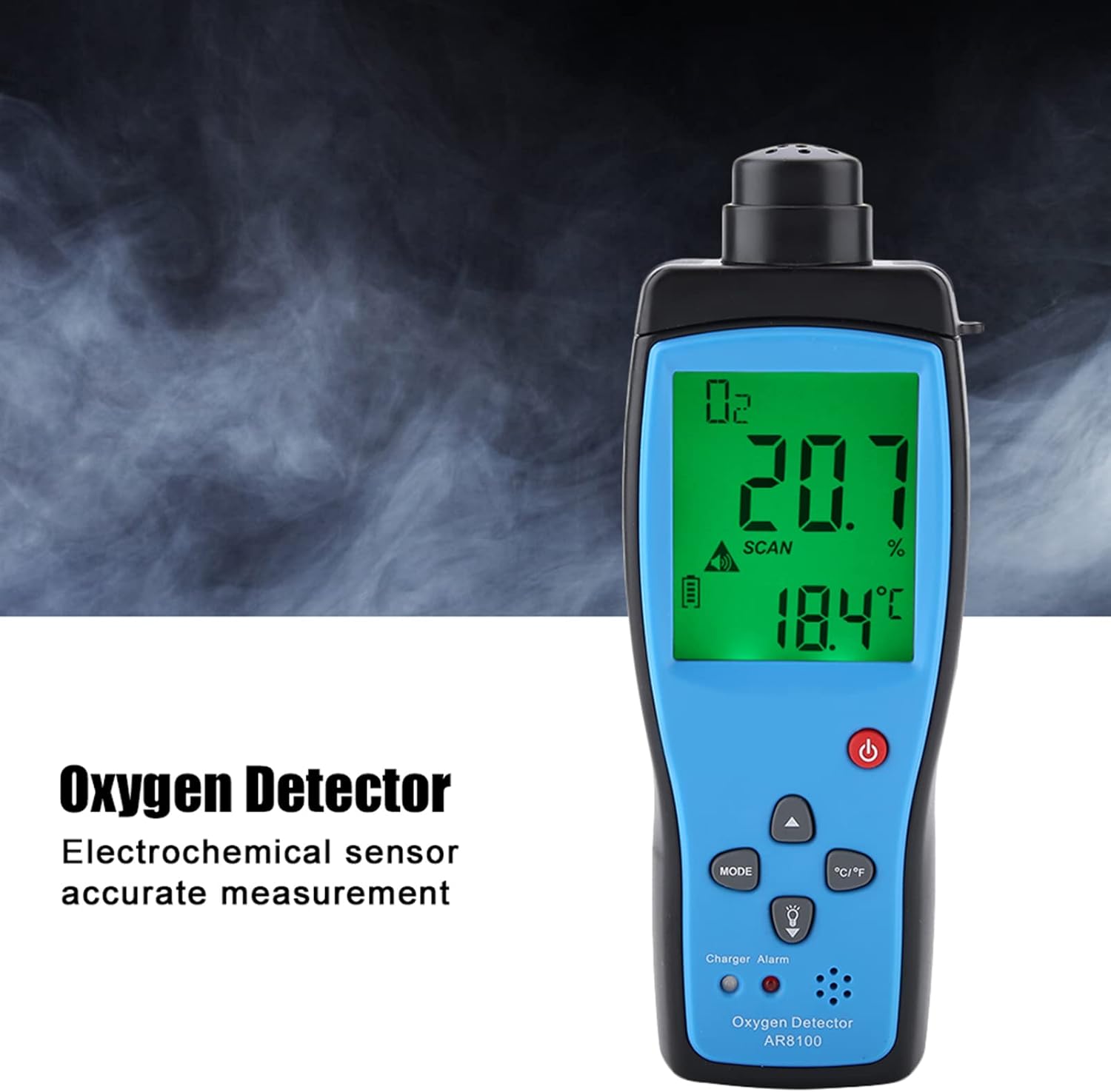 Rilevatore di Ossigeno Portatile con Display LCD - immagine 5