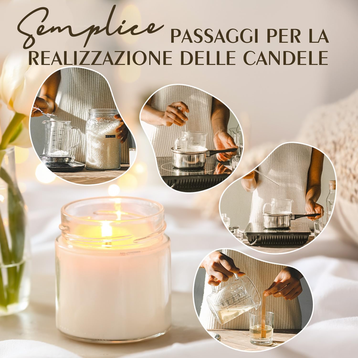 Cera di Soia per Candele Fai Da Te 5kg Waxcanpy - immagine 4