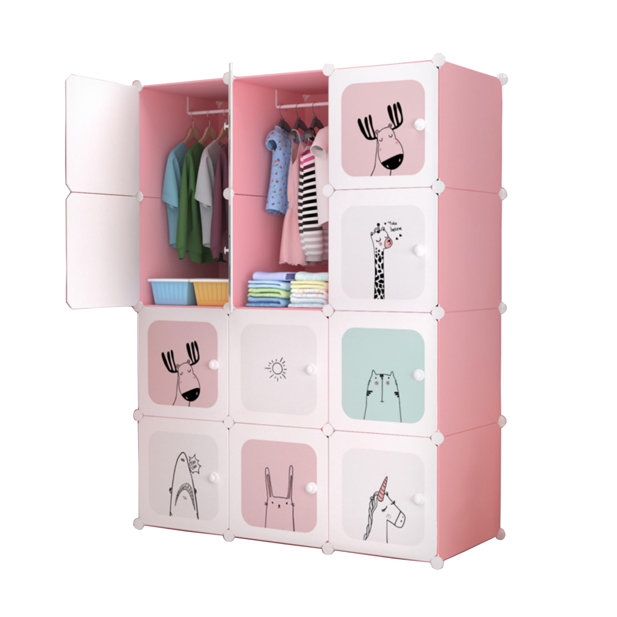 Magic Select Armadio Modulare per Bambini 12 Moduli, Rosa