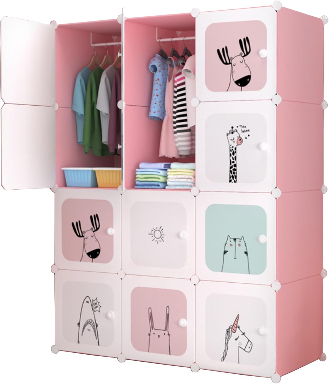 Magic Select Armadio Modulare per Bambini 12 Moduli, Rosa - immagine 1