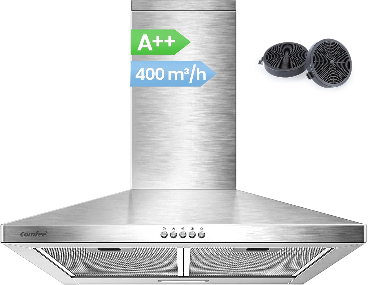 Comfee' CH60A17EM400SS Cappa Aspirante 60cm, Argento - immagine 1