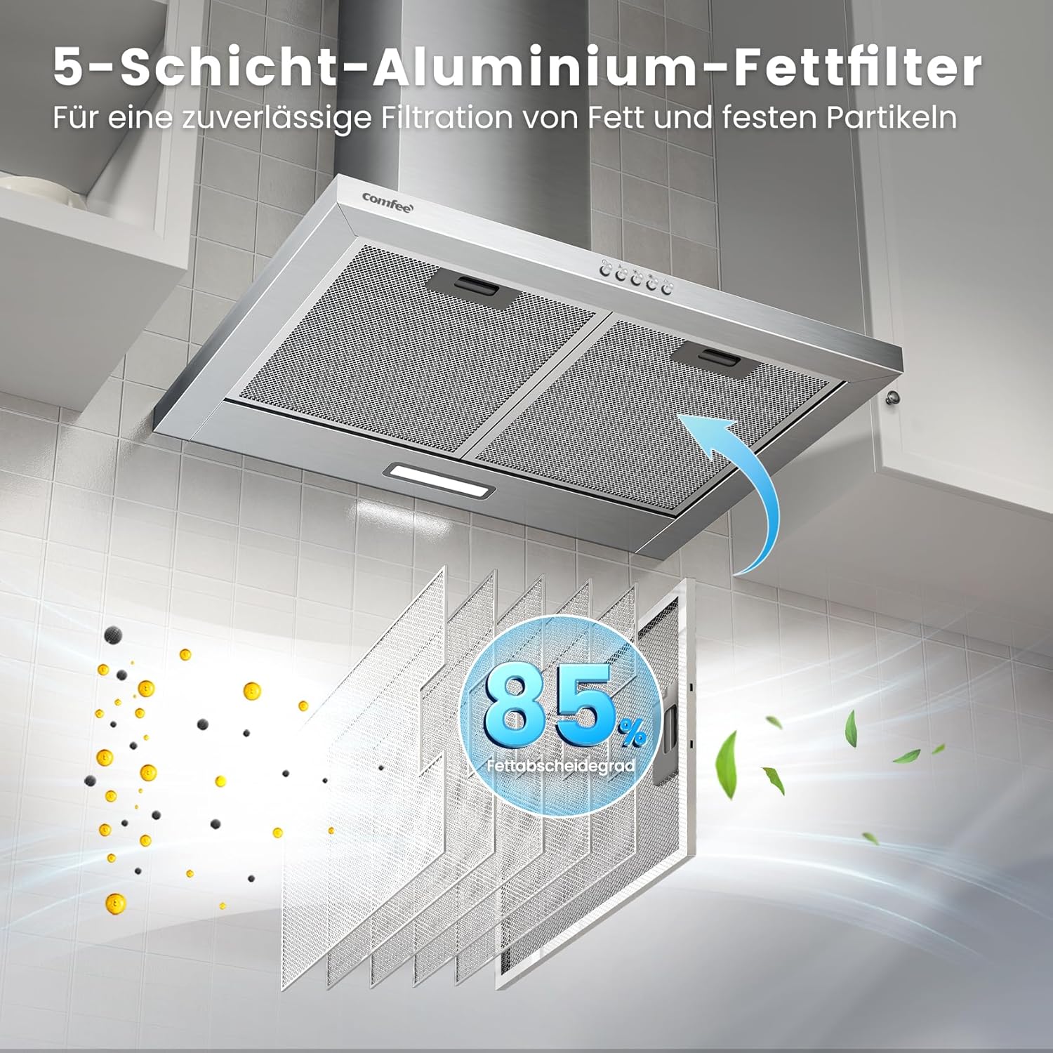 Comfee' CH60A17EM400SS Cappa Aspirante 60cm, Argento - immagine 8