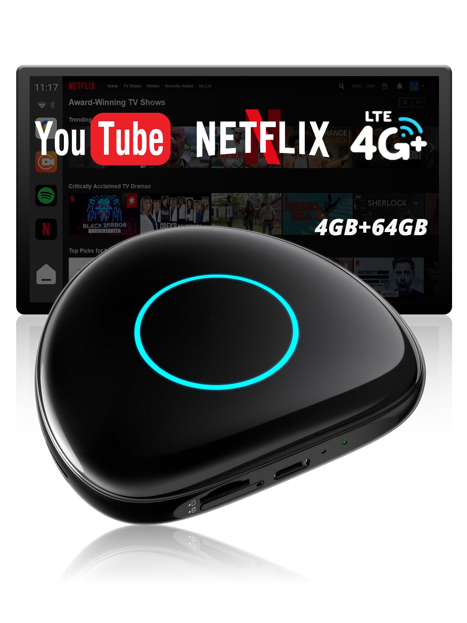 AI Box CarPlay Adattatore Android Auto Wireless 4GB+64GB