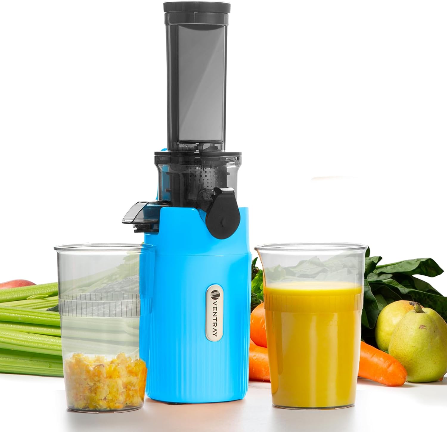 Ventray Ginnie Estrattore Frutta e Verdura Slow Juicer, Blu - immagine 1