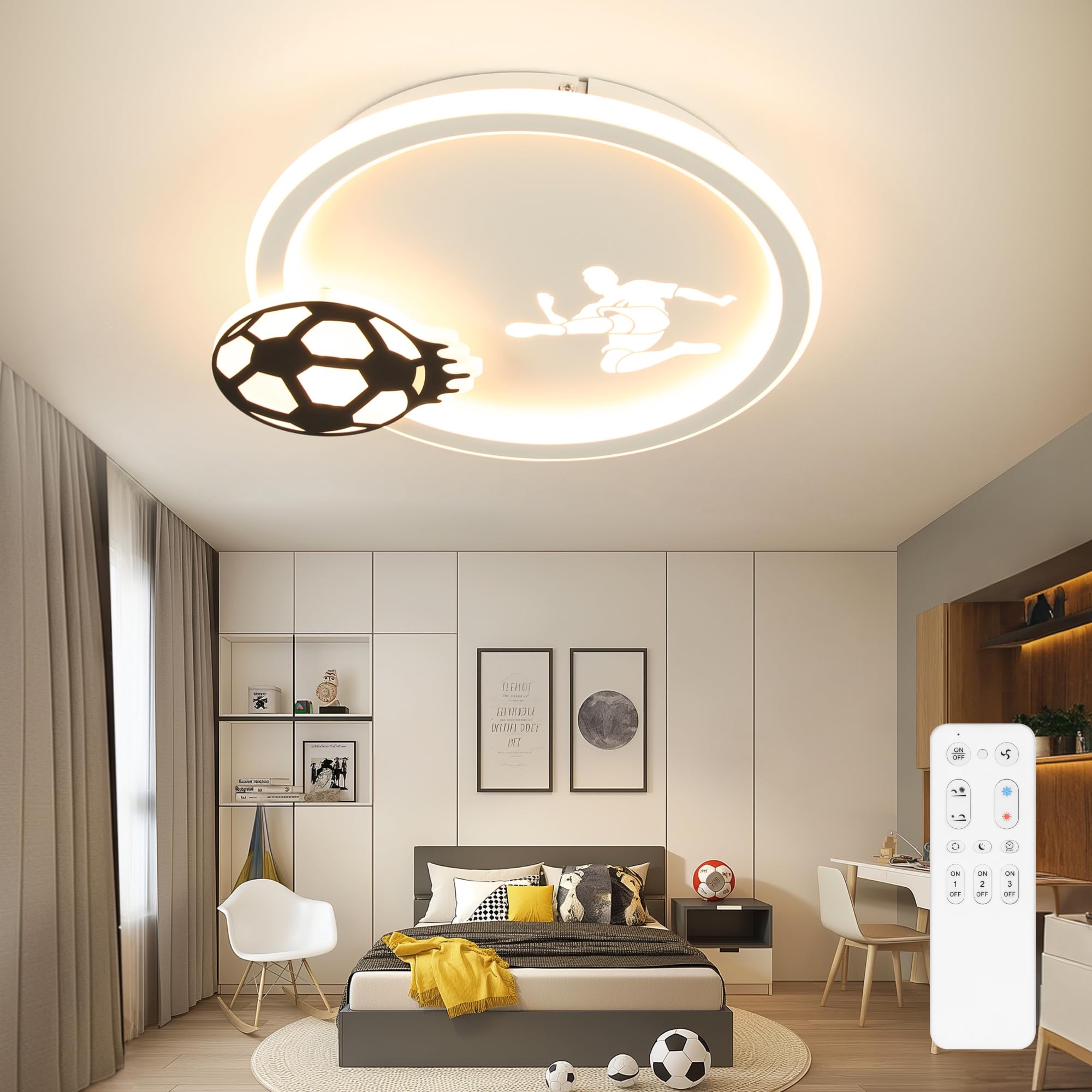 Easy Eagle Lampadario Cameretta Calcio LED 34CM