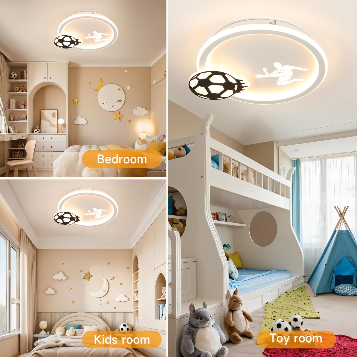 Easy Eagle Lampadario Cameretta Calcio LED 34CM - immagine 7