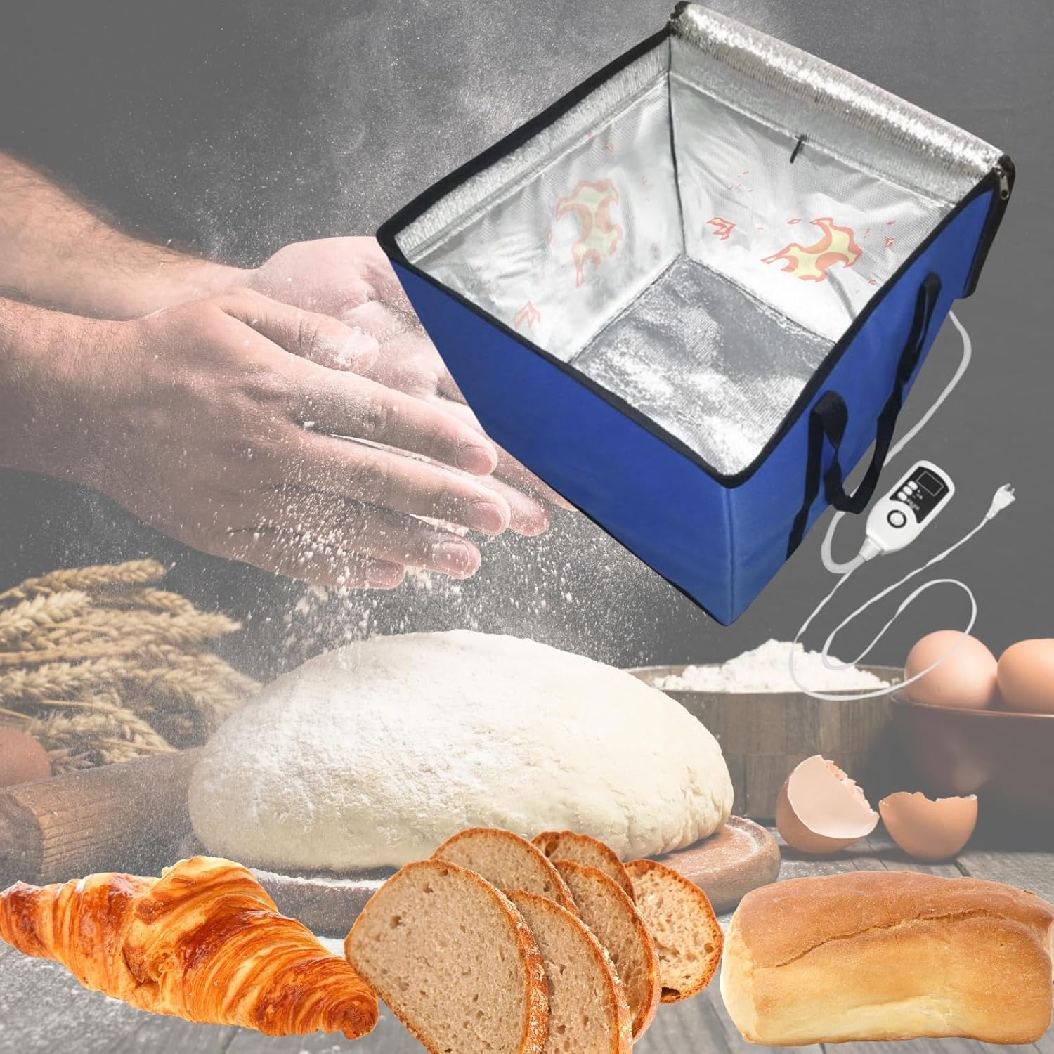 Cloud Fire Scatola Pieghevole per Fermentazione Pasta, Blu - immagine 2