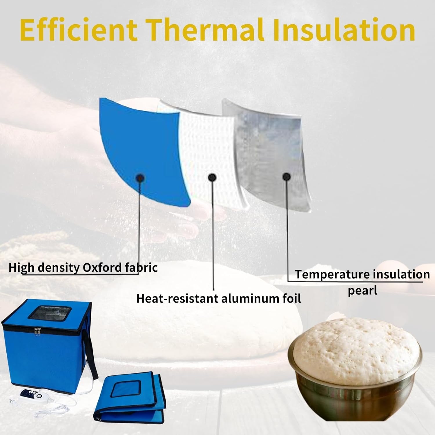 Cloud Fire Scatola Pieghevole per Fermentazione Pasta, Blu - immagine 5