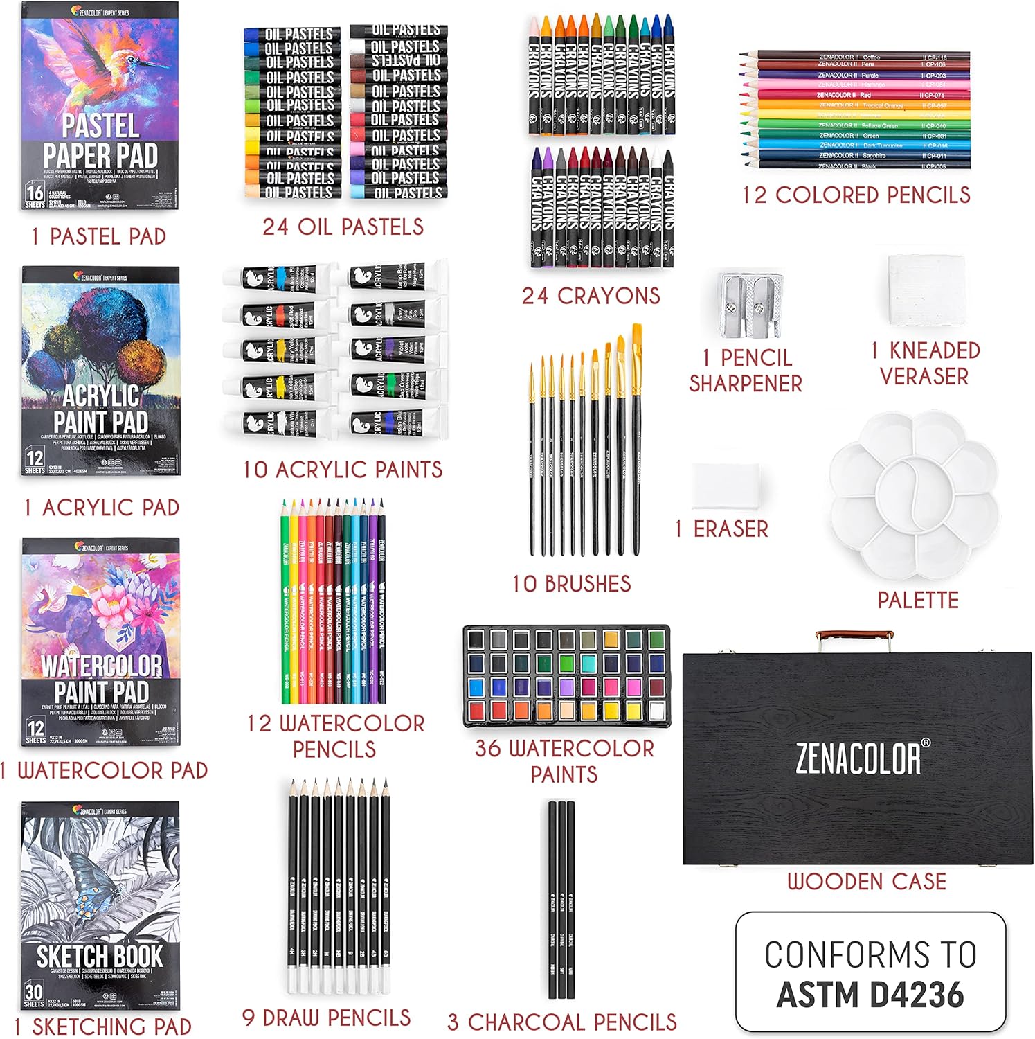 Zeanacolor Valigetta Colori Professionale XXL - 150 Pezzi - immagine 2