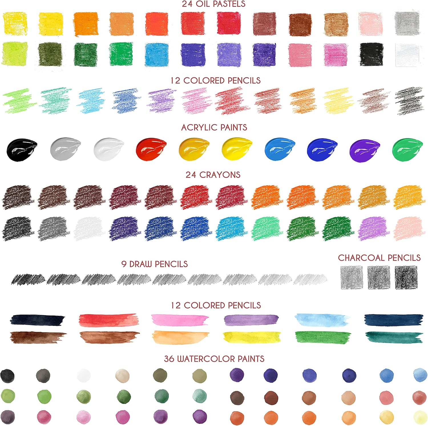 Zeanacolor Valigetta Colori Professionale XXL - 150 Pezzi - immagine 3