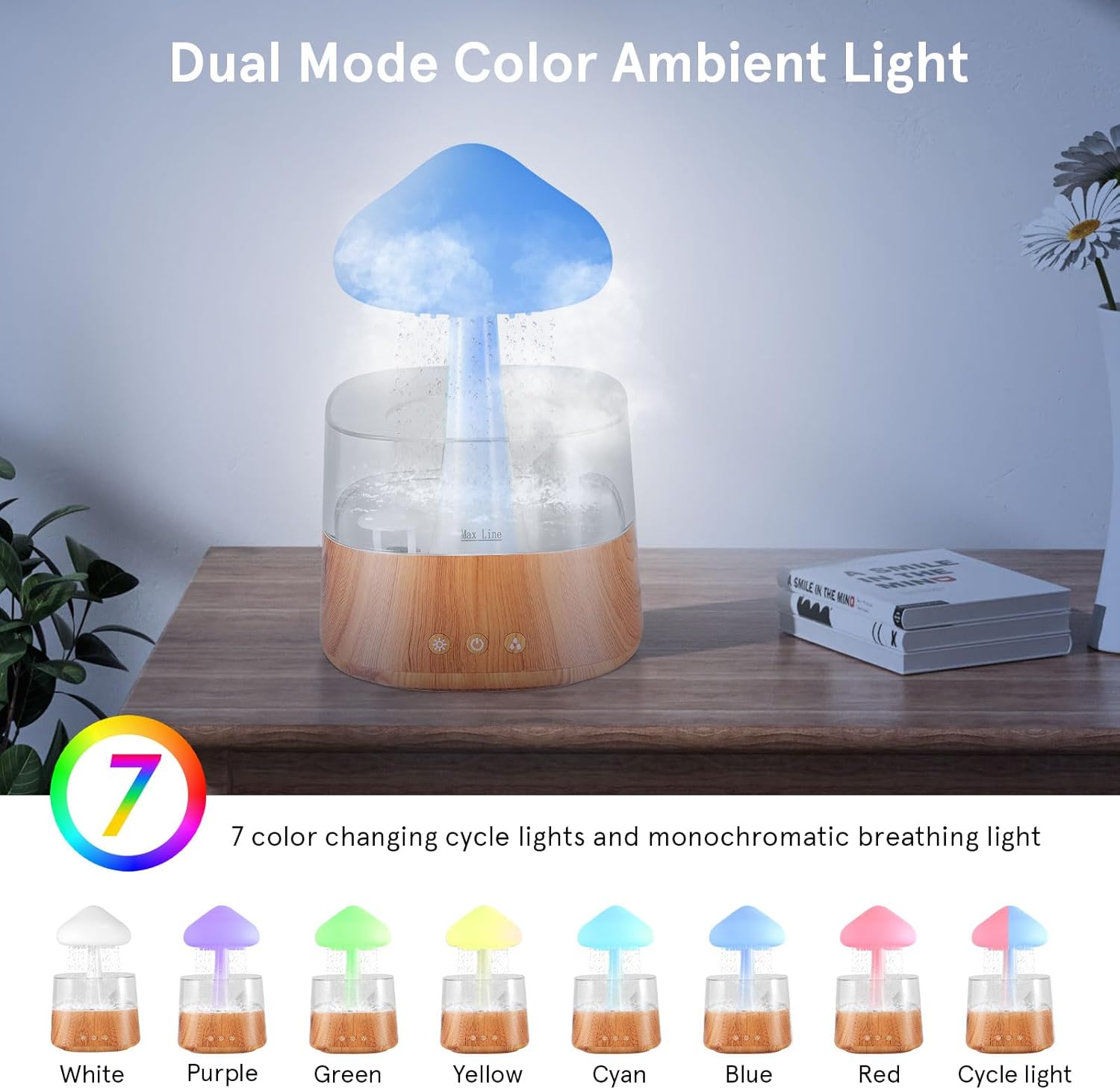 Towwoo Rain Cloud Humidifier 3 in 1 con Telecomando - immagine 3