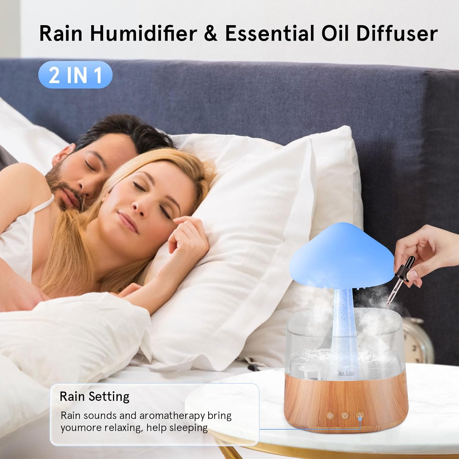 Towwoo Rain Cloud Humidifier 3 in 1 con Telecomando - immagine 5