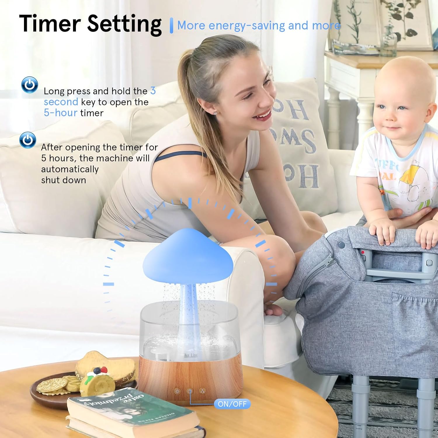 Towwoo Rain Cloud Humidifier 3 in 1 con Telecomando - immagine 6