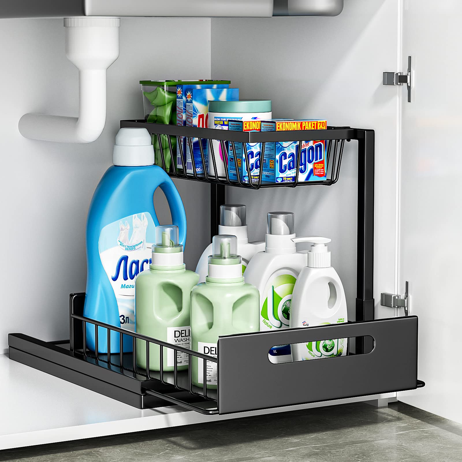 Cocolemon Organizer Sottolavello 2 Livelli Nero