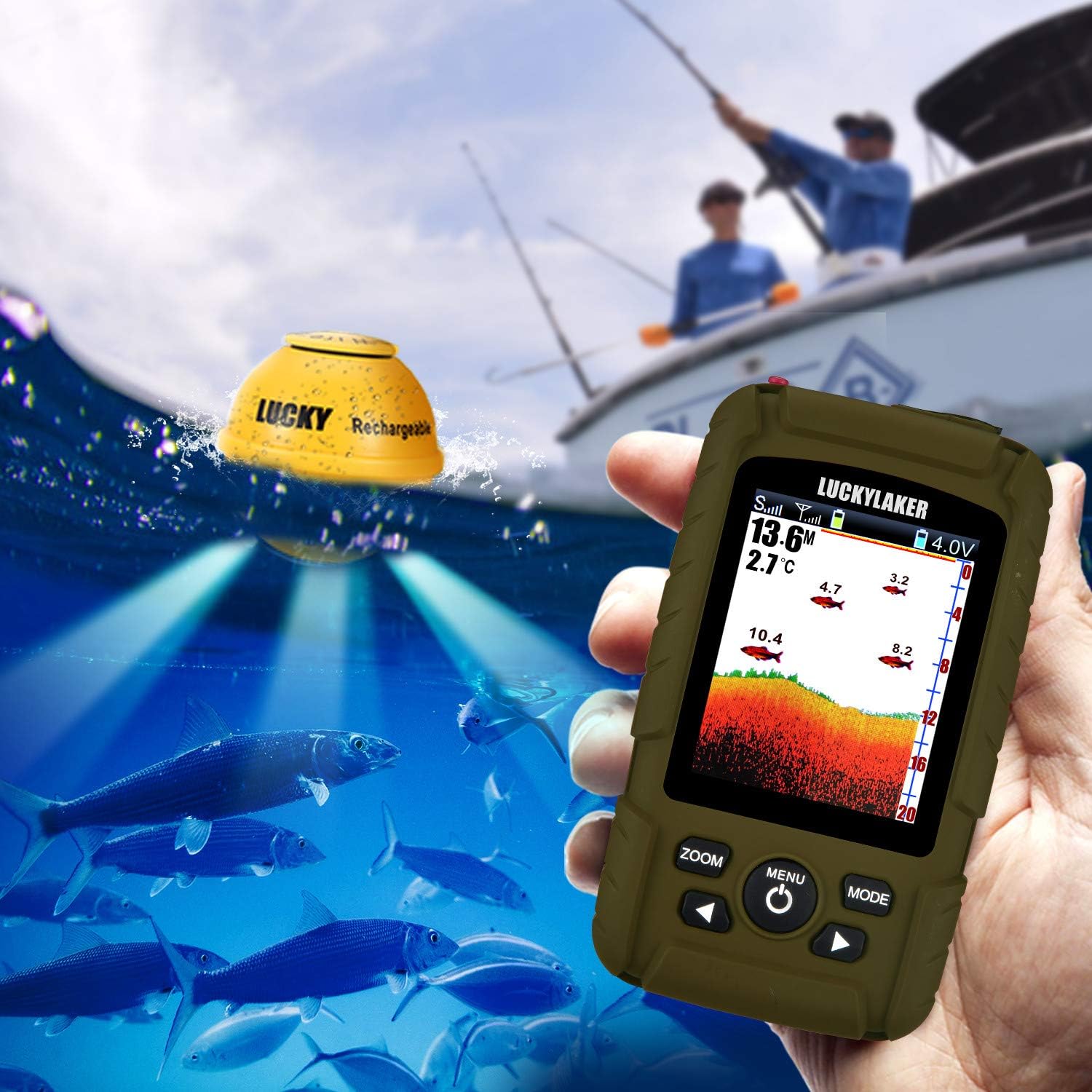 Lucky Fish Finder Palmare Wireless e Cablato - immagine 2