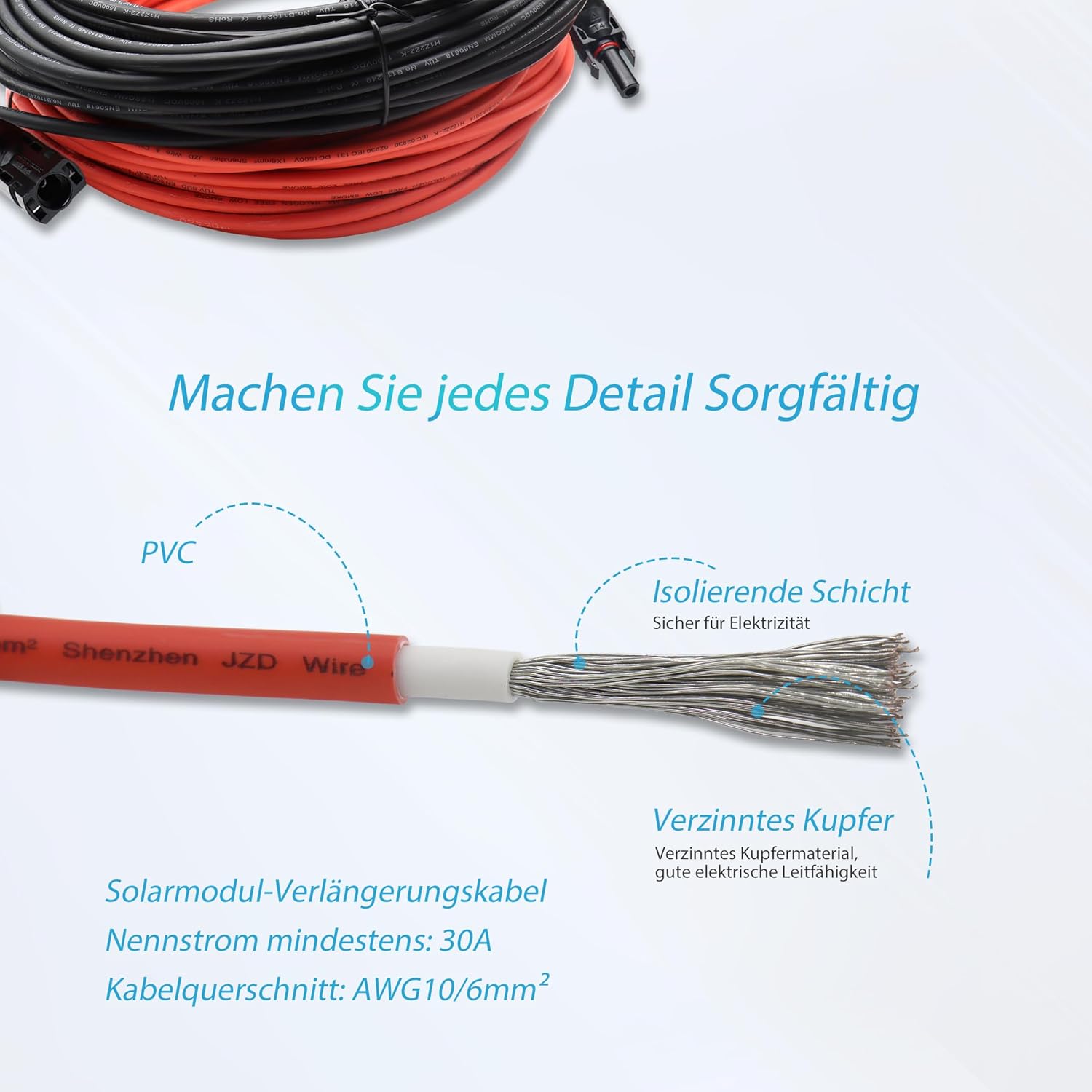 Kubowai Prolunga Cavo Solare Fotovoltaico 6mm² 10m - immagine 4