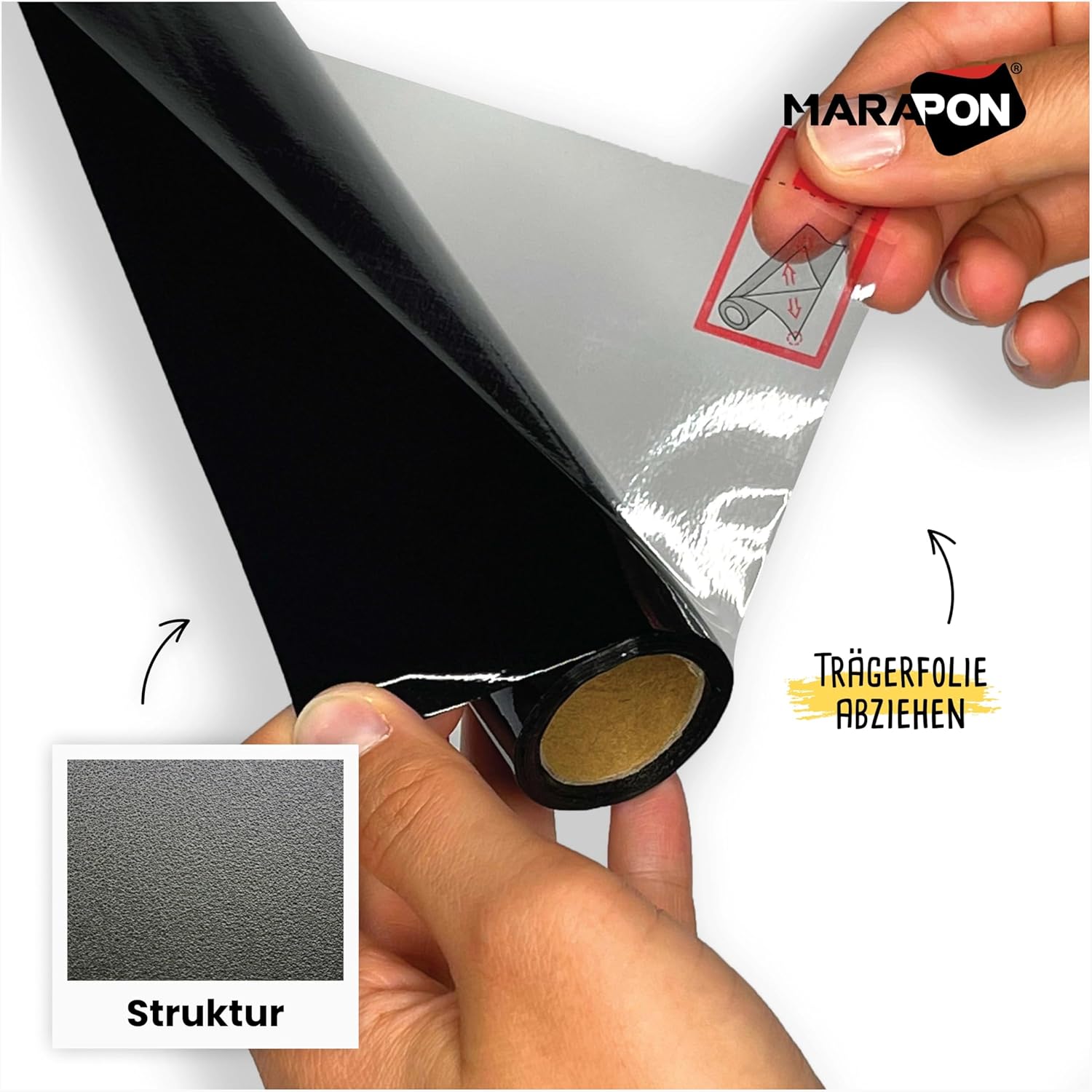 Marapon® Pellicola Autoadesiva Opaca Nera 0,90x20m - immagine 5