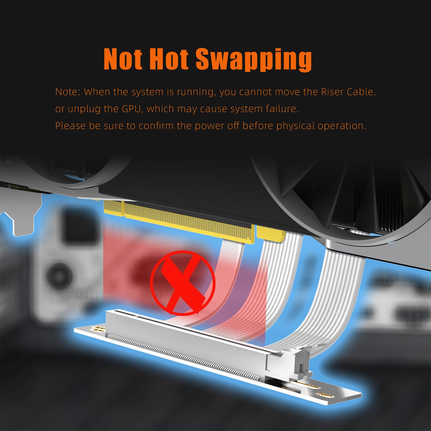 Glotrends Cavo Riser PCIe 5.0 1000mm per GPU - immagine 8