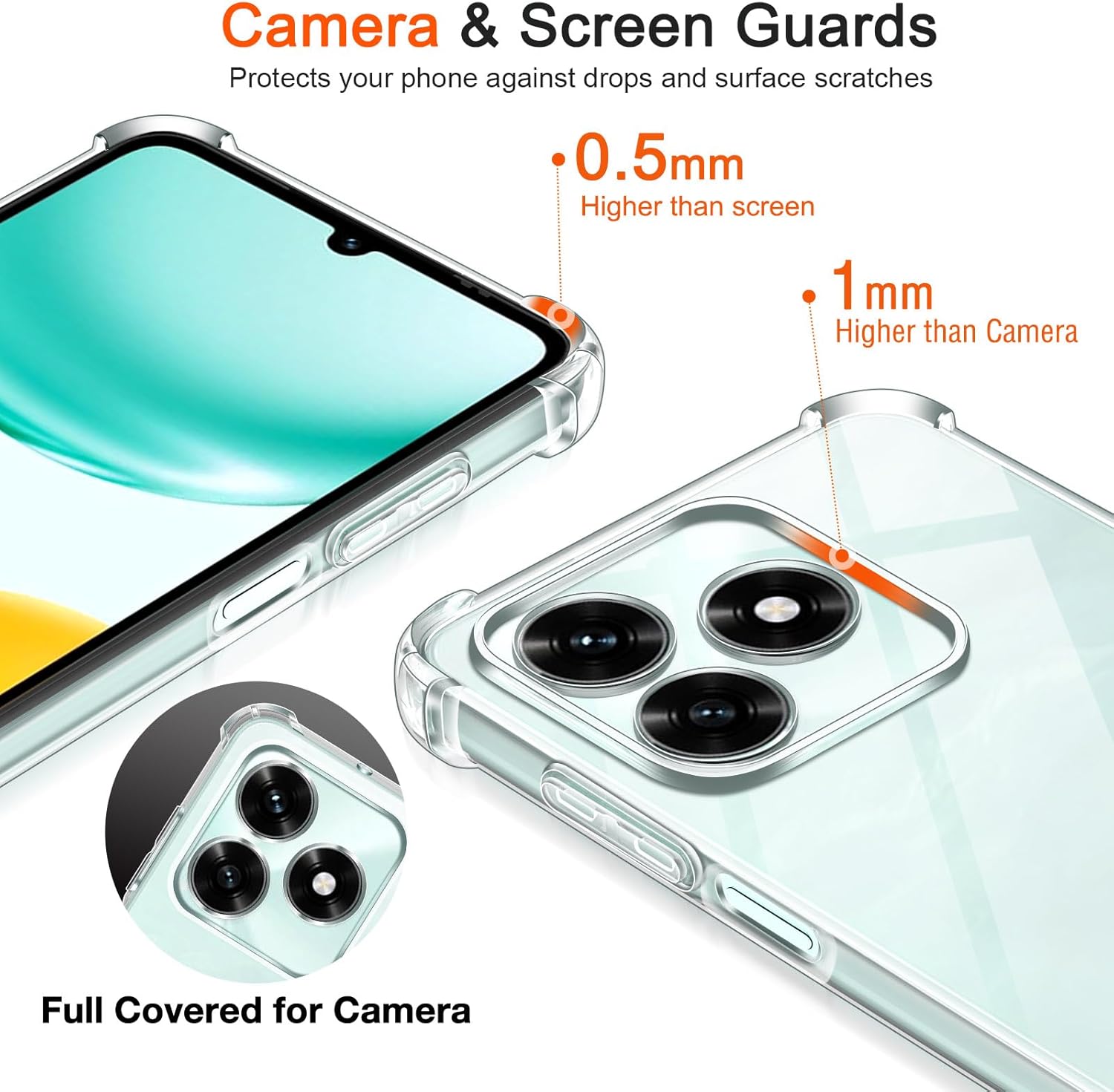 Ivoler Cover per Honor X5C Plus Trasparente - immagine 3