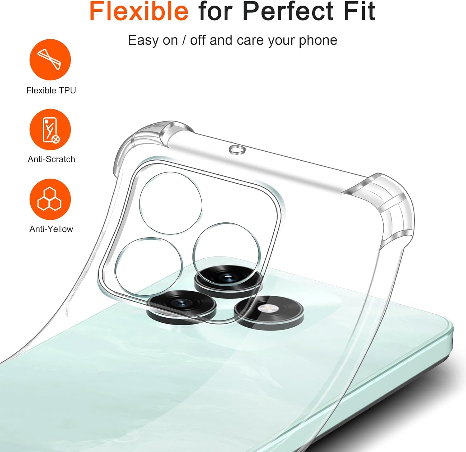 Ivoler Cover per Honor X5C Plus Trasparente - immagine 5