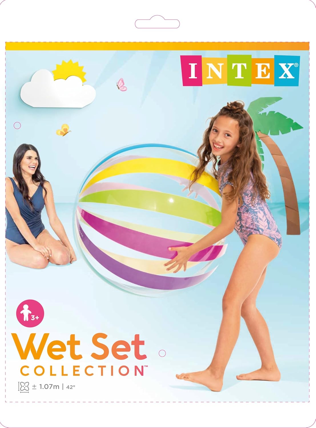 Intex 59065 Palla Jumbo 107 cm, Multicolore - immagine 3
