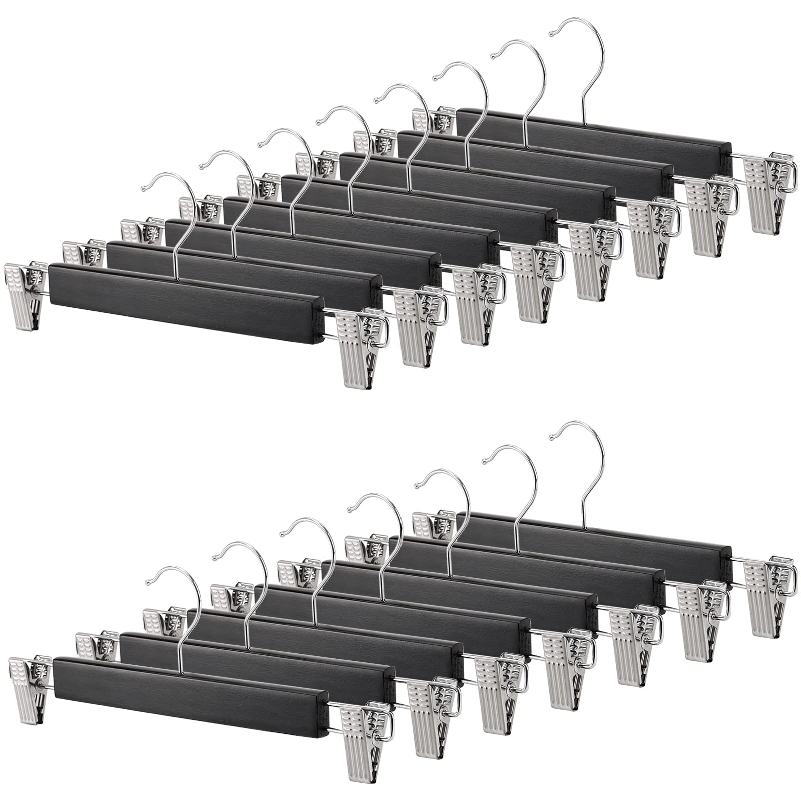 Tosnail 15 Grucce in Legno Naturale 35,5cm, Nero