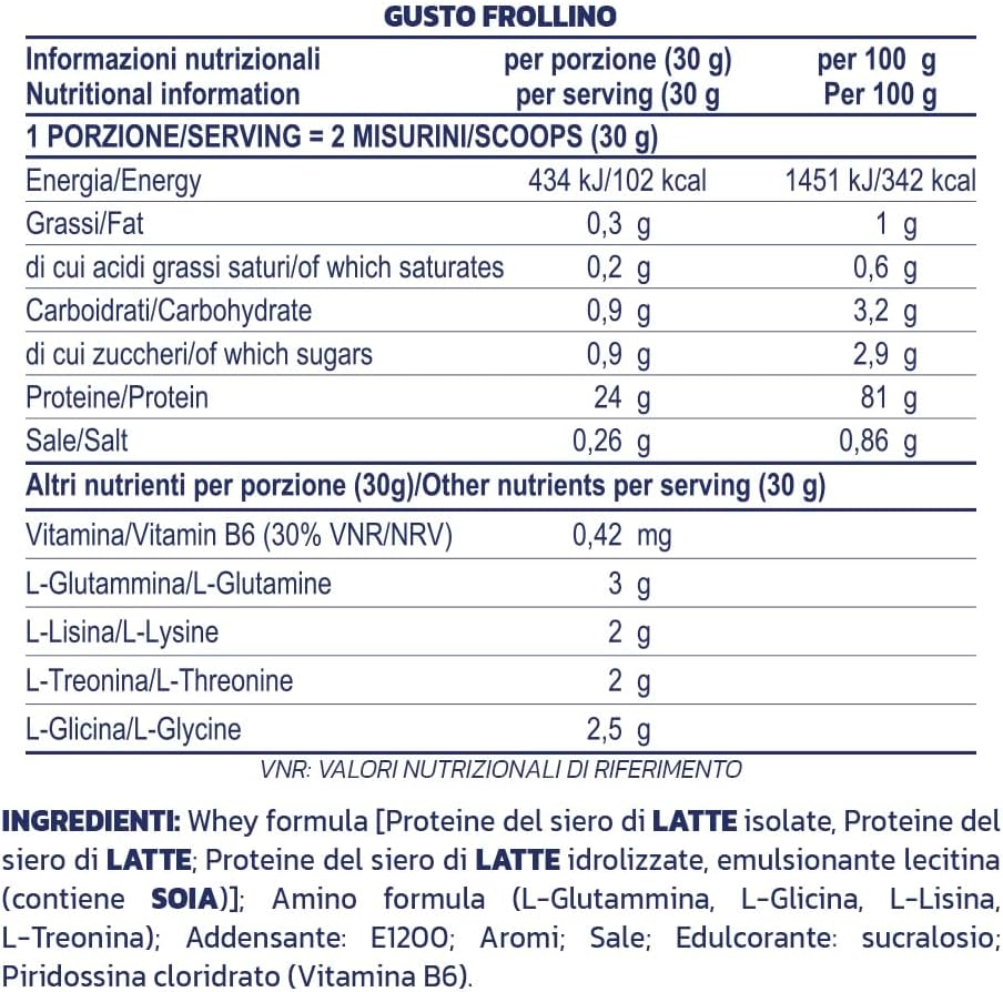 Prolabs Proteine WHEY ISO Isolate e Idrolizzate 1kg Frollino - immagine 7