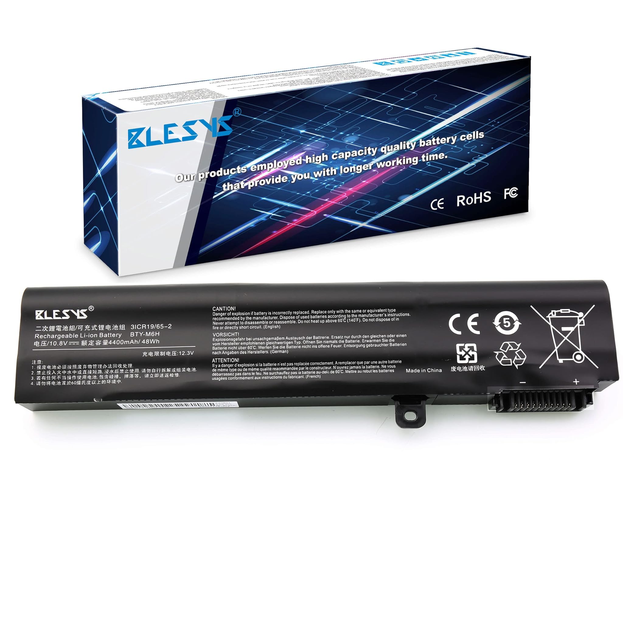 Blesys BTY-M6H Batteria per MSI GE62 GE72 GL62 GL72