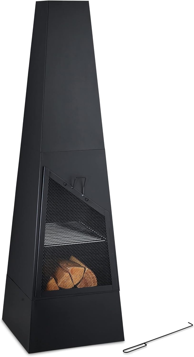 Relaxdays Camino da Giardino e Veranda, Nero - immagine 1