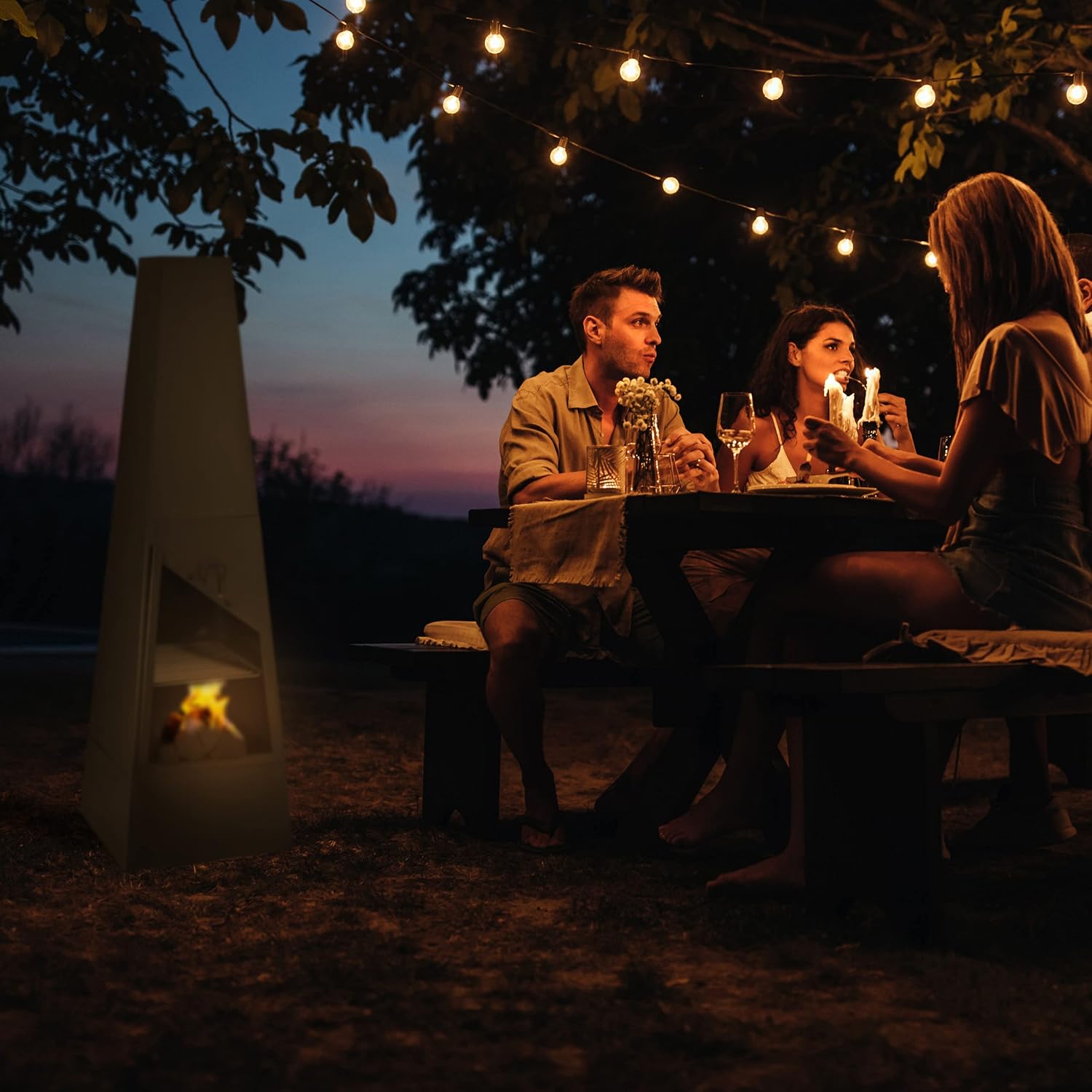 Relaxdays Camino da Giardino e Veranda, Nero - immagine 3