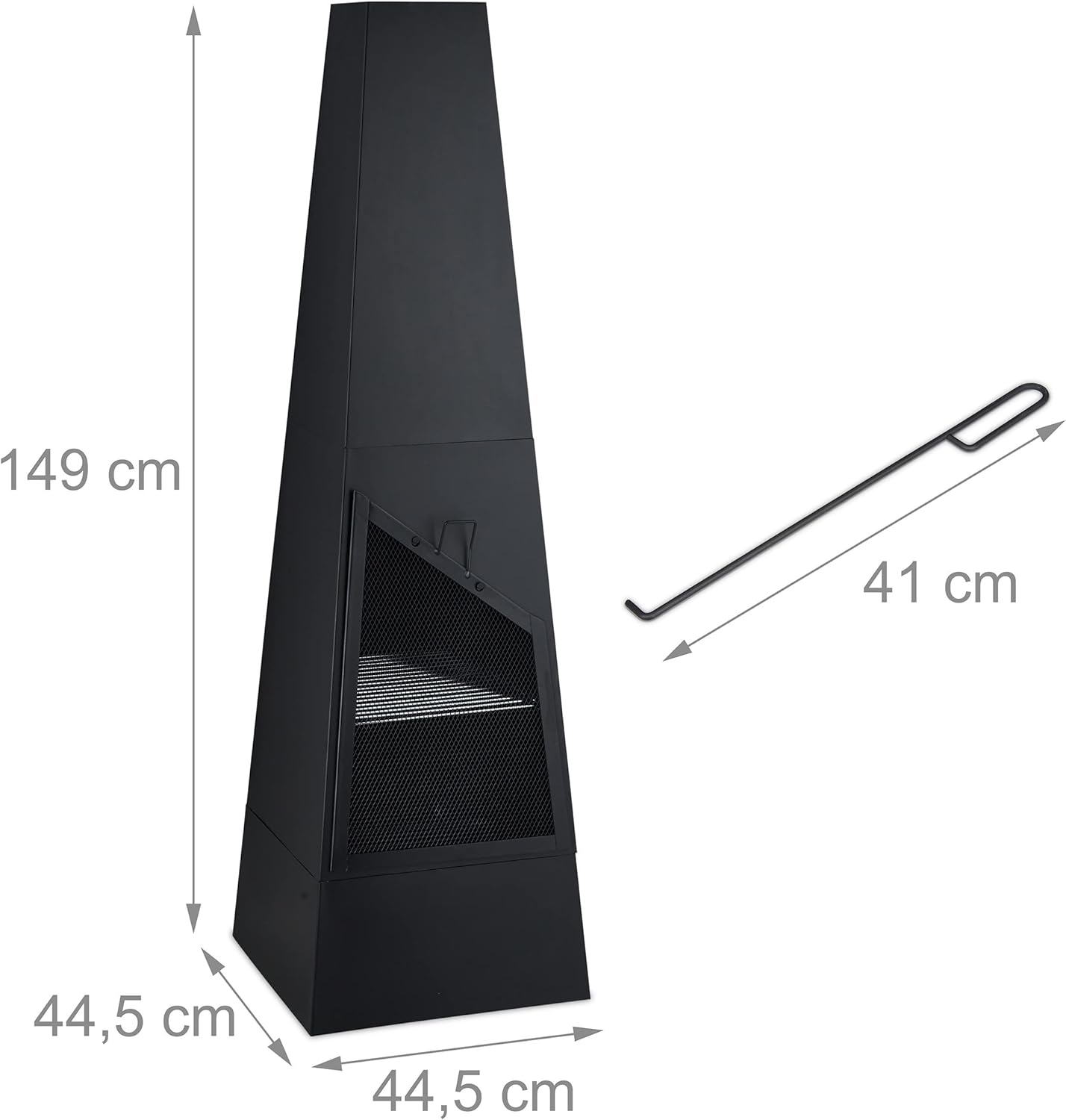 Relaxdays Camino da Giardino e Veranda, Nero - immagine 4