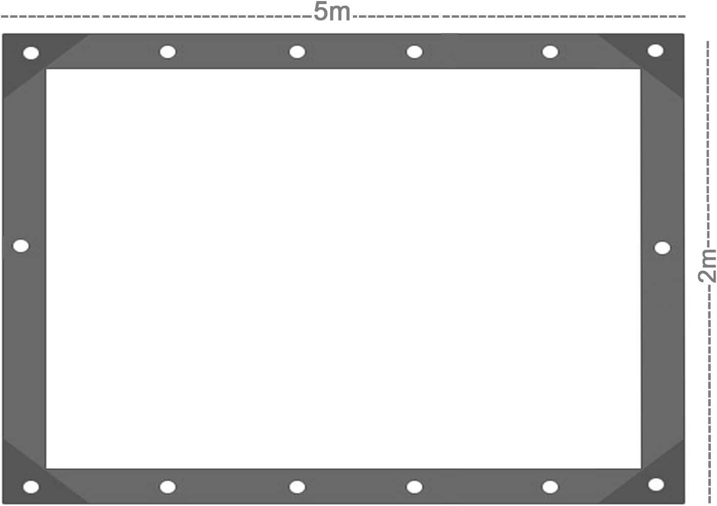 Telone Trasparente Impermeabile 2x5m con Occhielli - immagine 2