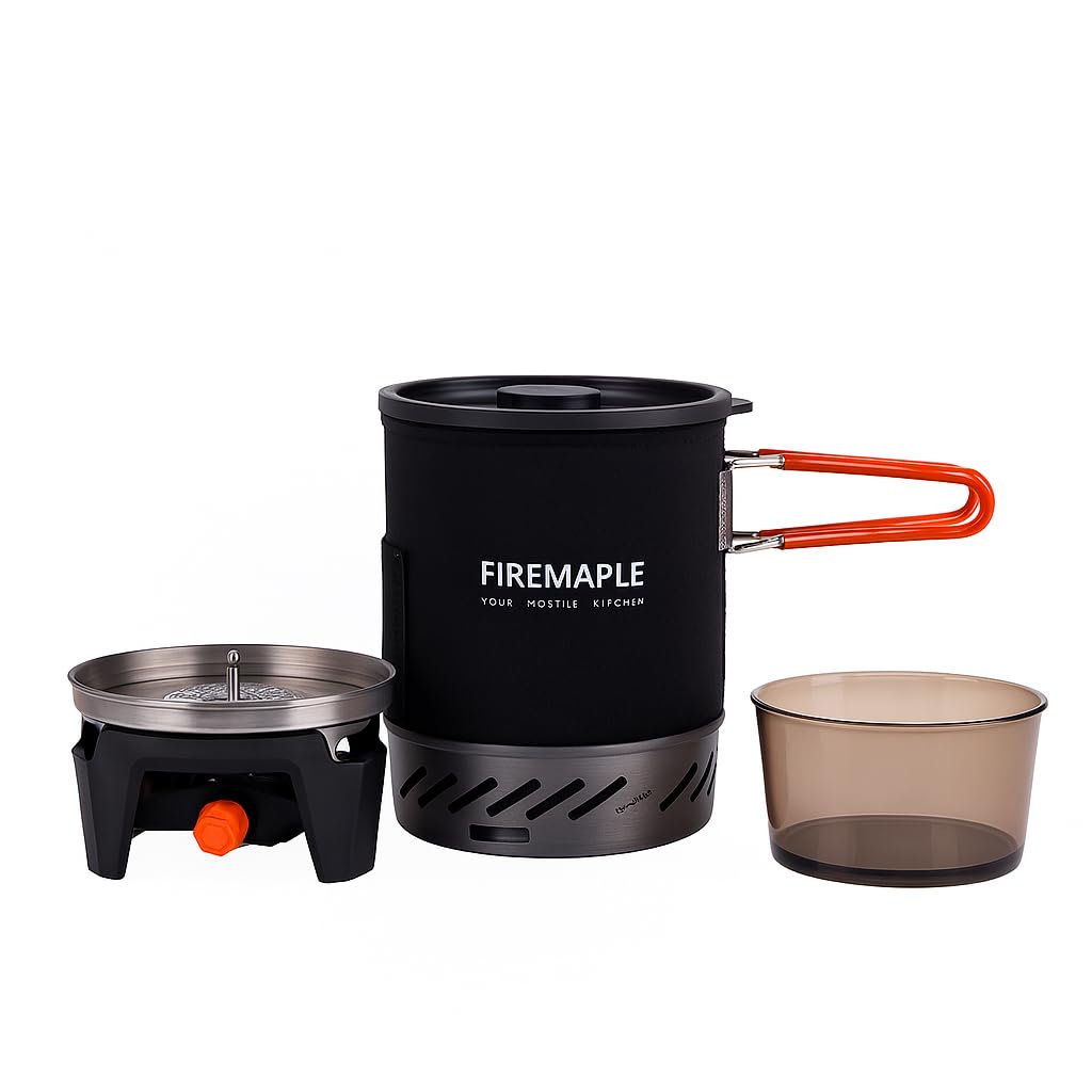 Fire-maple Fornello da Campeggio a Gas Compatto, Nero