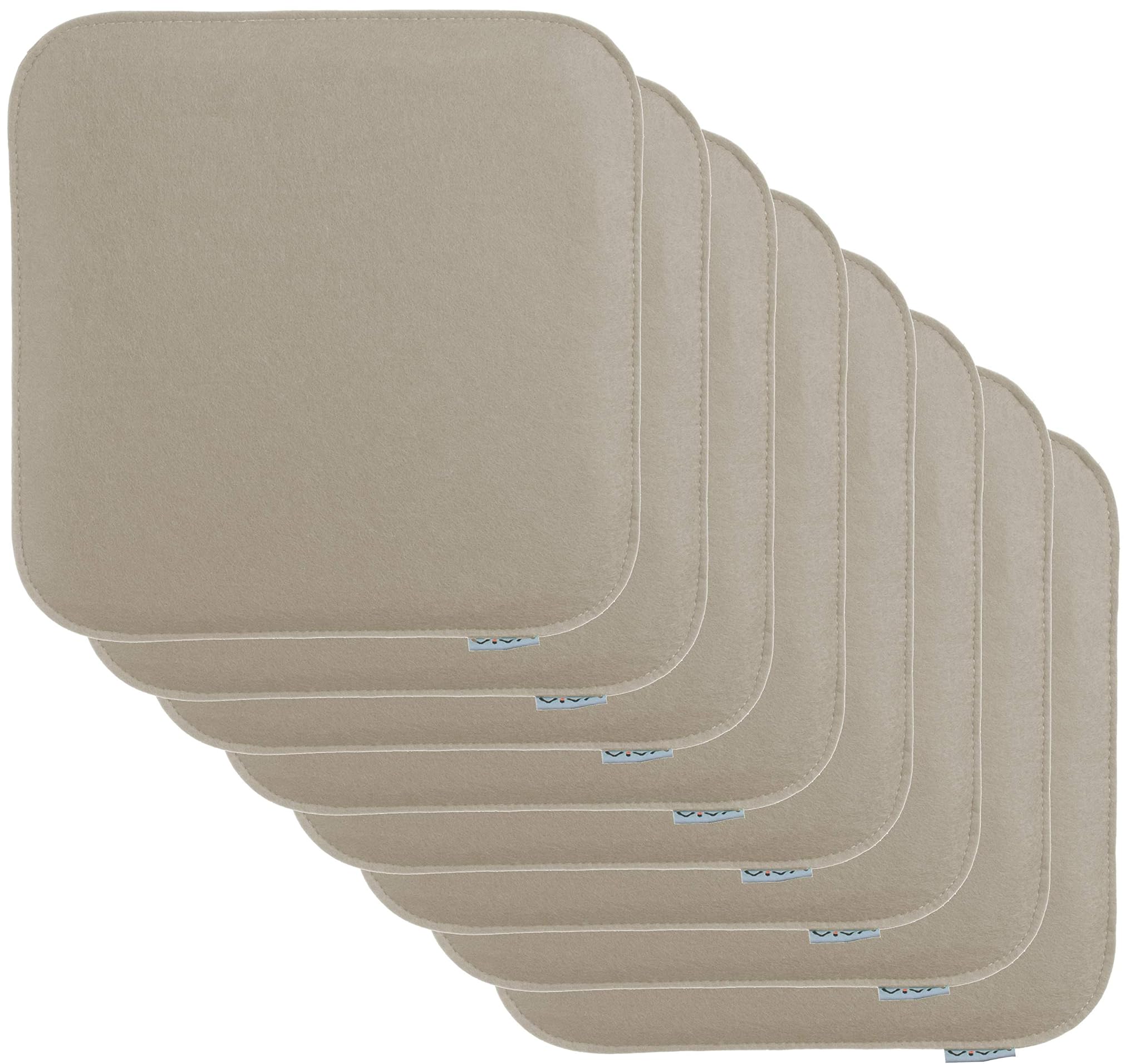 Brandsseller Set 8 Cuscini in Feltro 35x35x2 cm - Beige