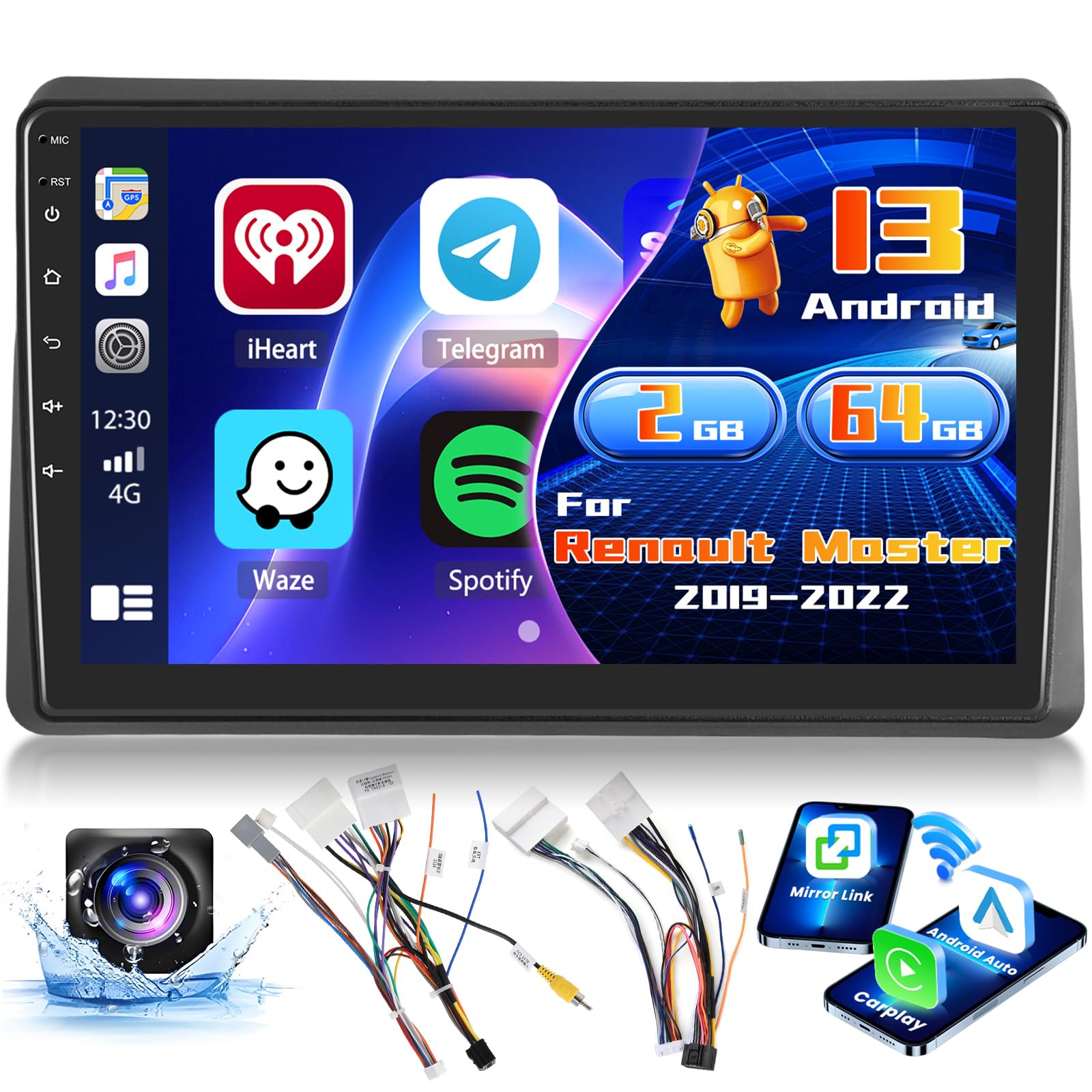 Inefala Radio Android 10 Pollici per Renault Master 2019-2022