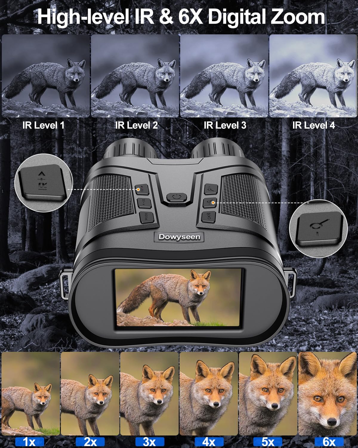 Dowesyeen Binocolo Visione Notturna 4K 6000mAh - immagine 5