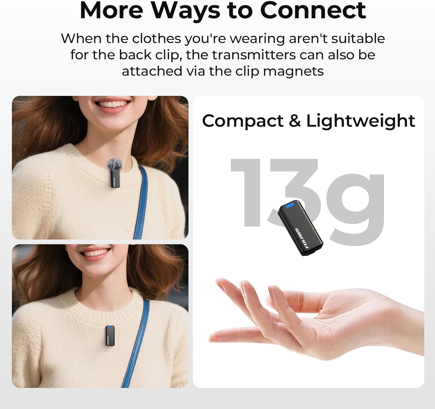 Fulaim X6S Microfono Lavalier Wireless per iPhone - immagine 5