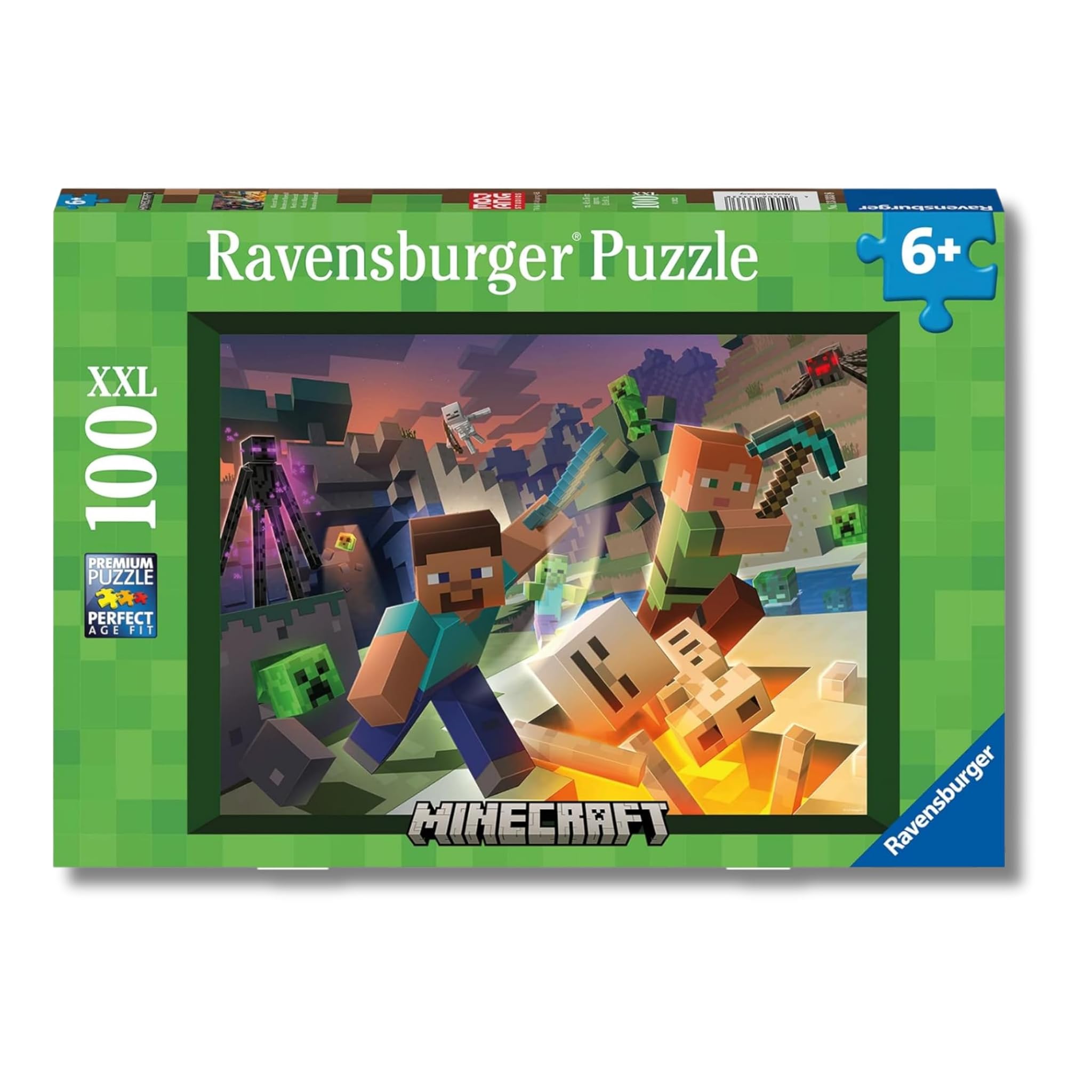 Ravensburger - Puzzles XXL Minecraft 100 Pezzi