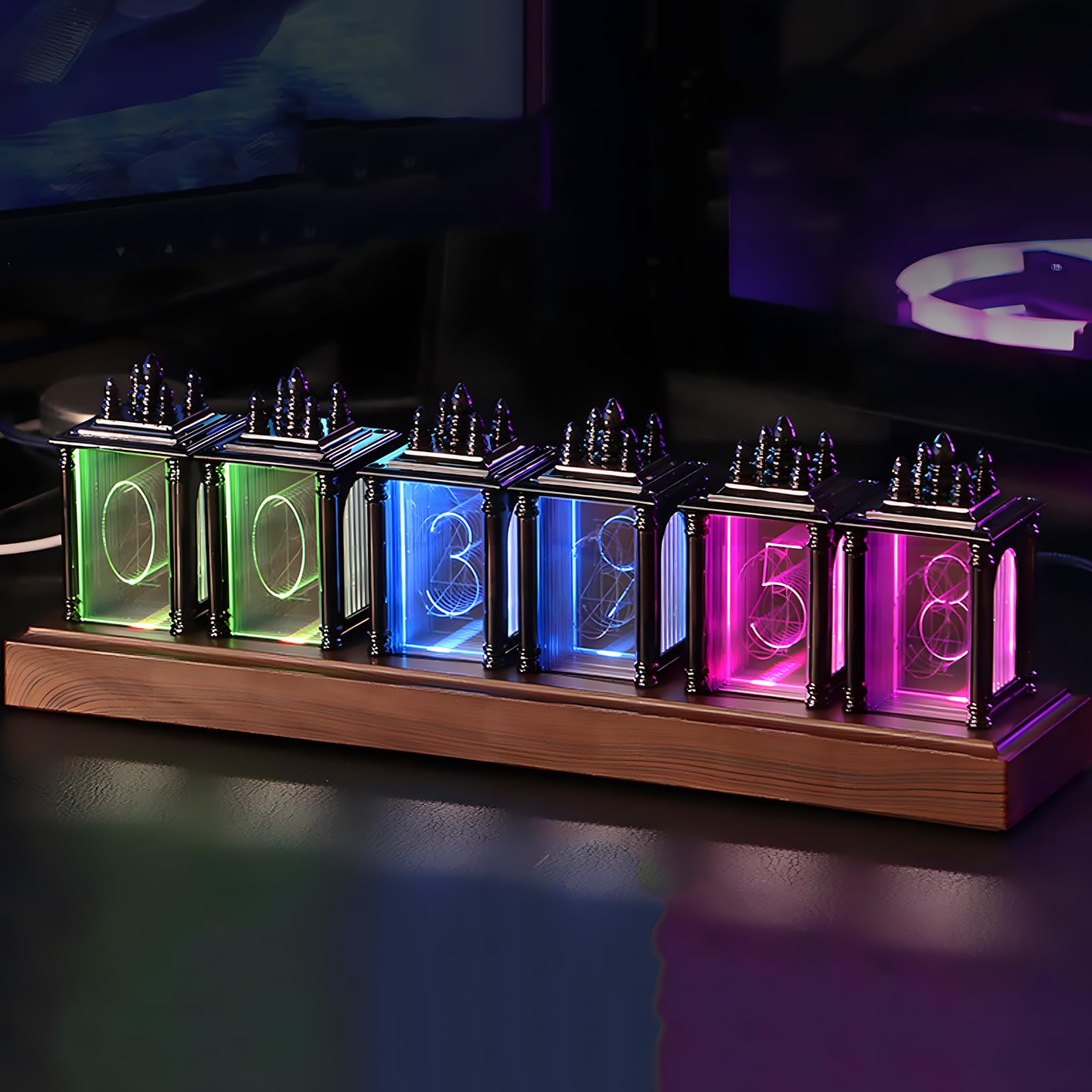 Orologio a Tubo Nixie LED RGB con Funzione Memoria
