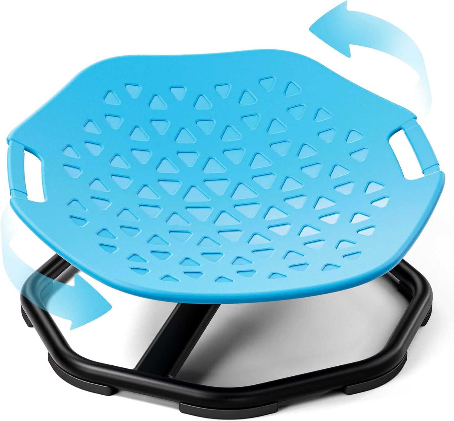 Kidbloom Sedia Girevole Sensoriale Bambini con Maniglie, Blu