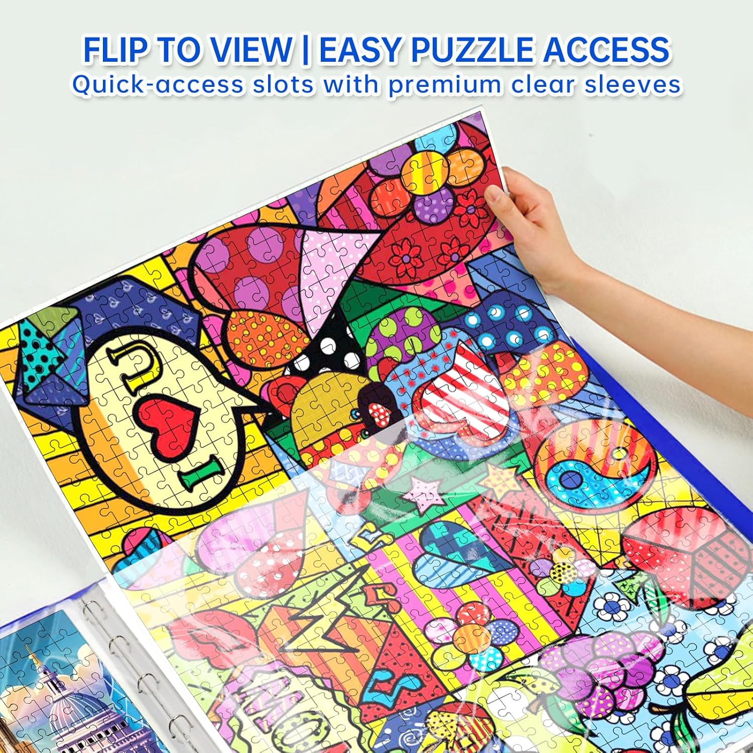 Mozooson Raccoglitore per Puzzle da 1000pz, Blue - immagine 5