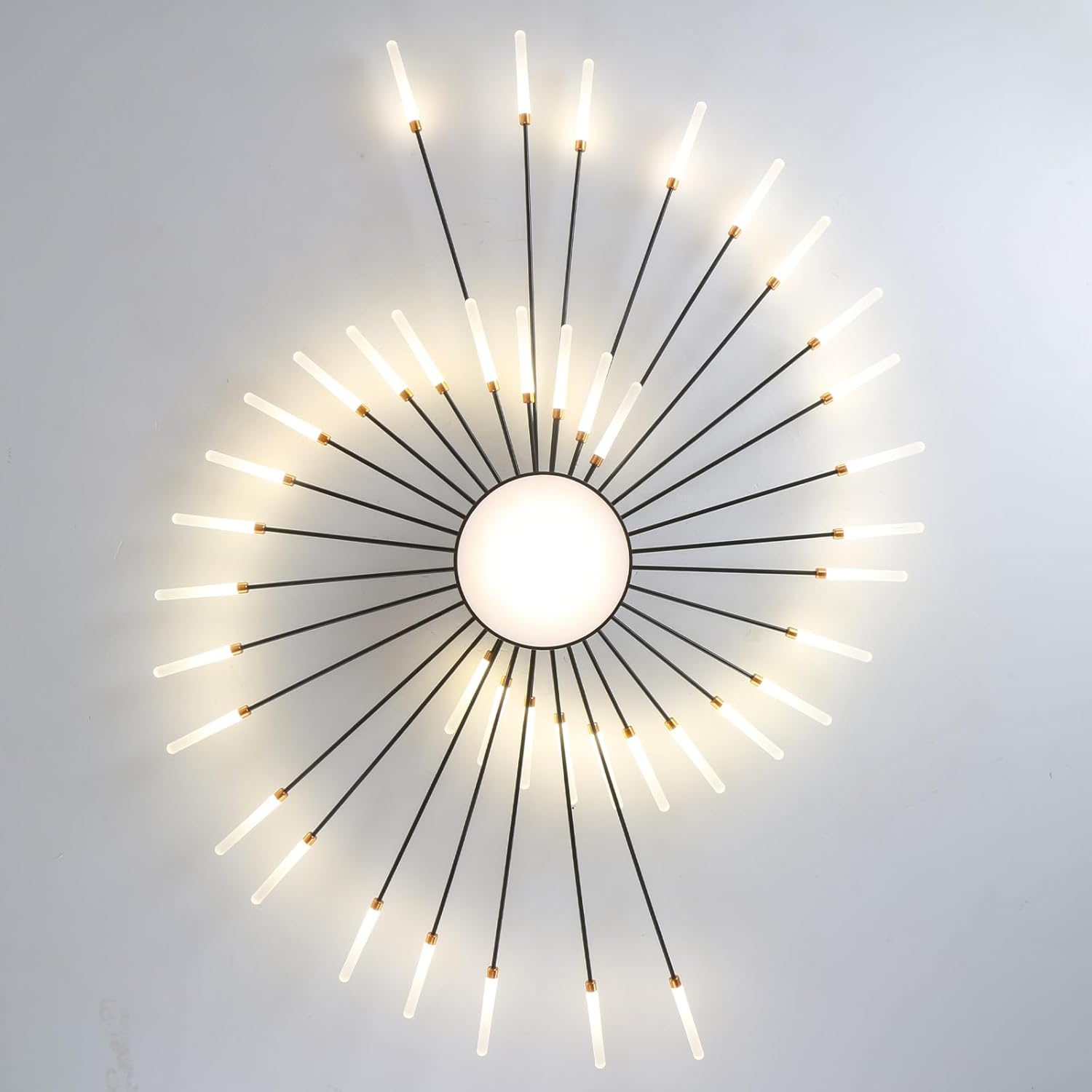 Rrbest Plafoniera LED Soffitto Moderna Acrilico, Nero - immagine 7