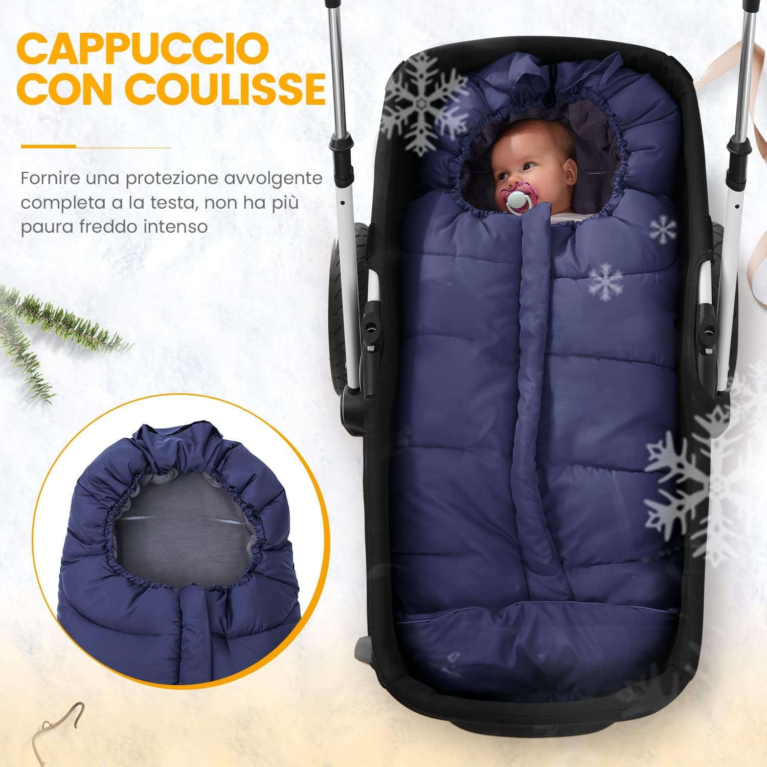 Orzbow Sacco Termico Passeggino Universale, Blu - immagine 2