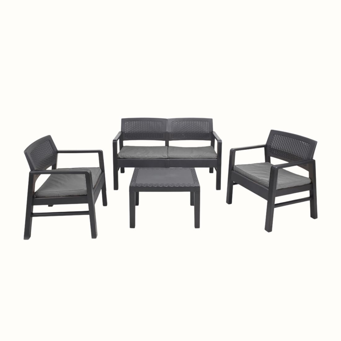 Ipae Salottino Kilimangiaro Antracite con Cuscini