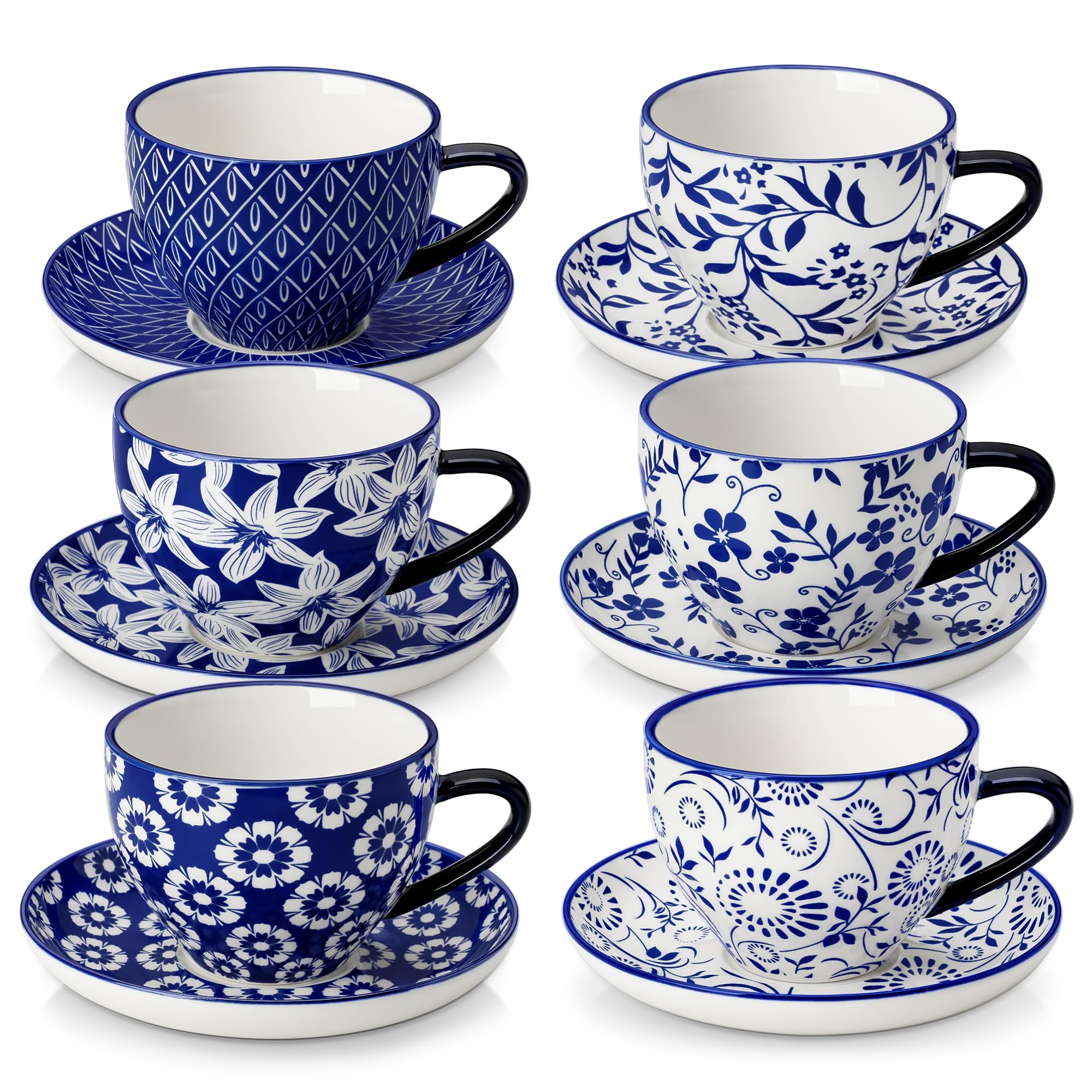 Vancasso SELENE Tazze Caffè e Cappuccino con Piattino 6x240ml