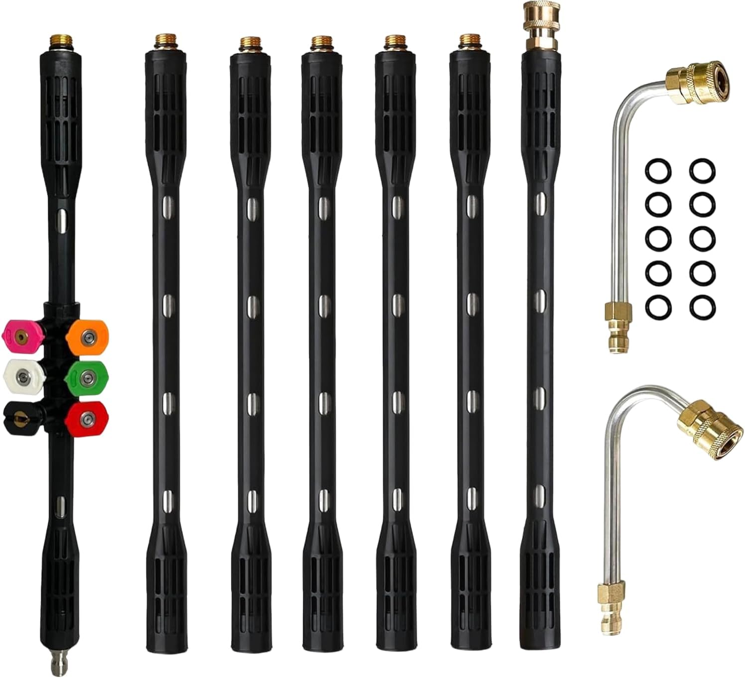 Yuet Bacchetta di Prolunga Idropulitrice 9 Pezzi 4000 PSI