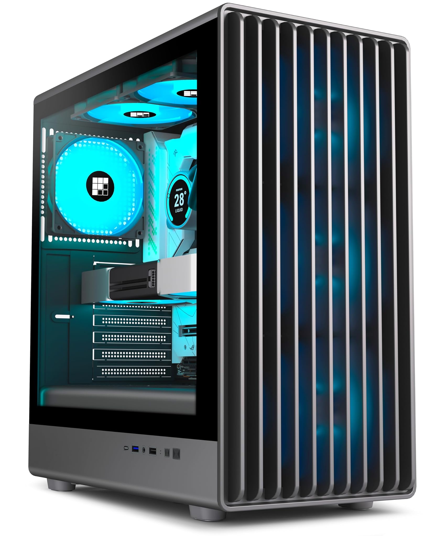 Foifkin K6 Case PC Mid-Tower Gaming ATX, Nero