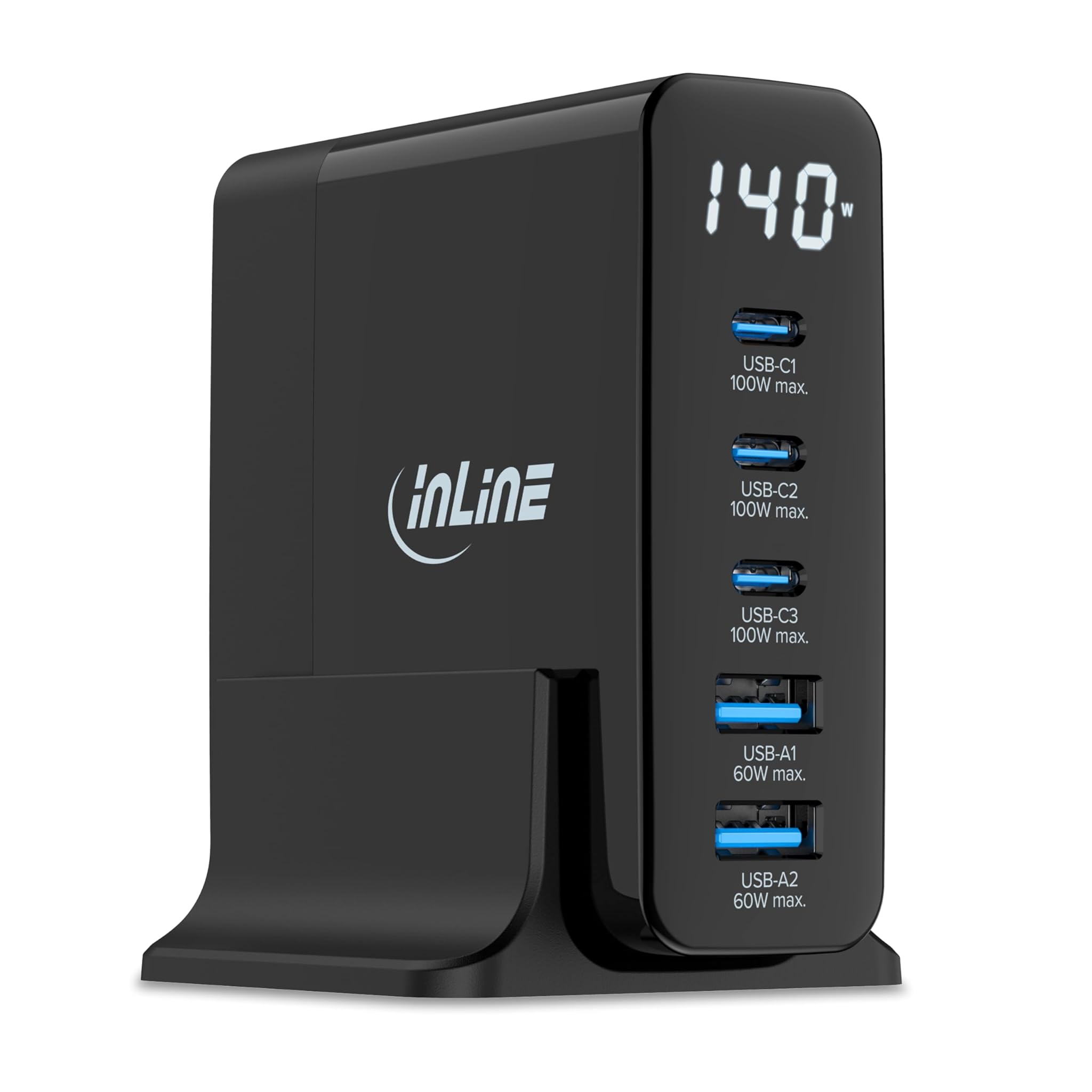 Inline Caricatore USB 140W GaN con Display Digitale